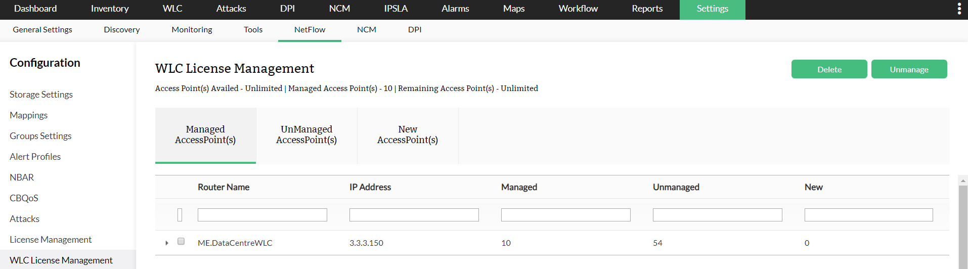 Managing a Controller/Access Point