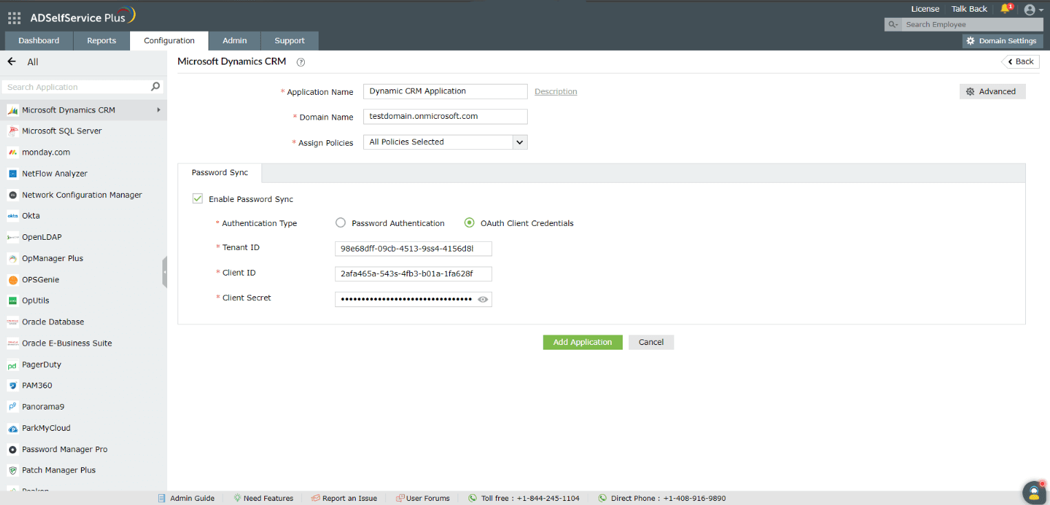 Password Synchronization with Microsoft Dynamics CRM