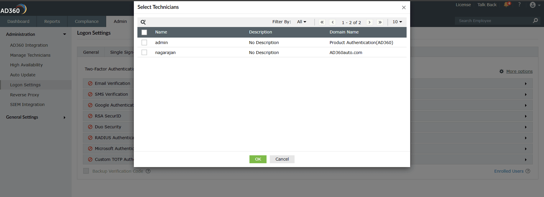 Two Factor Authentication