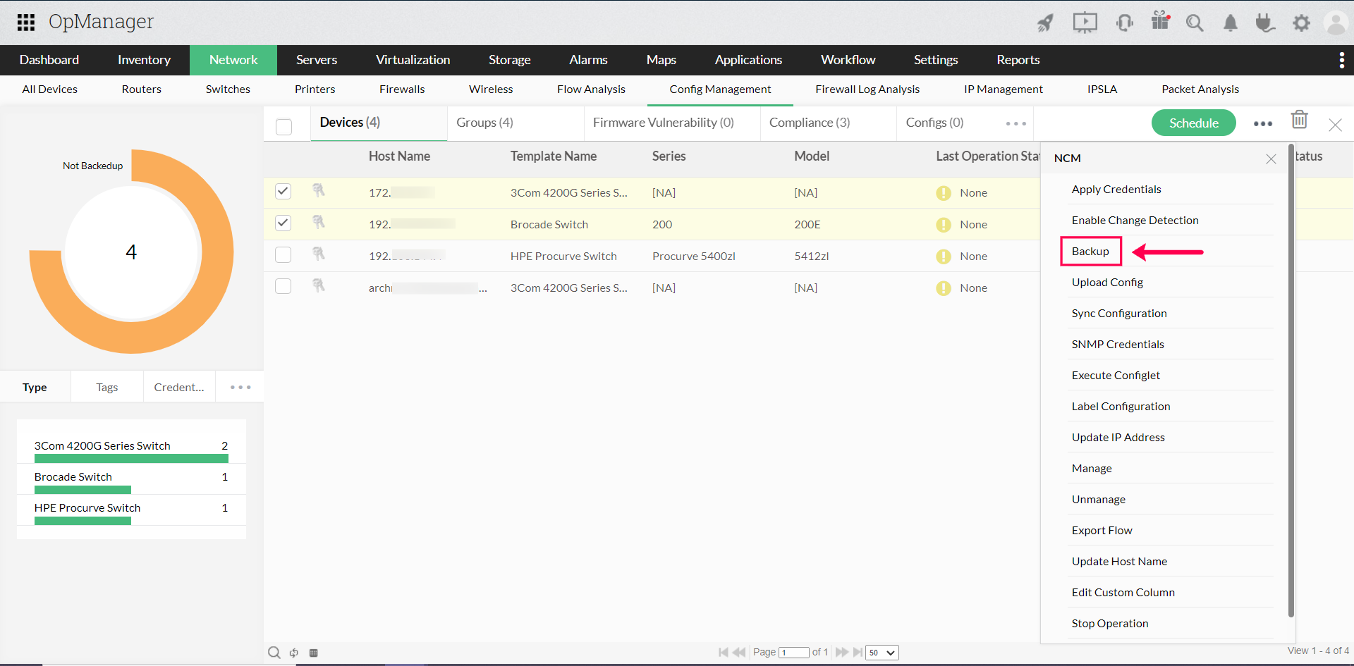 Network Configuration Management add-on - ManageEngine OpManager