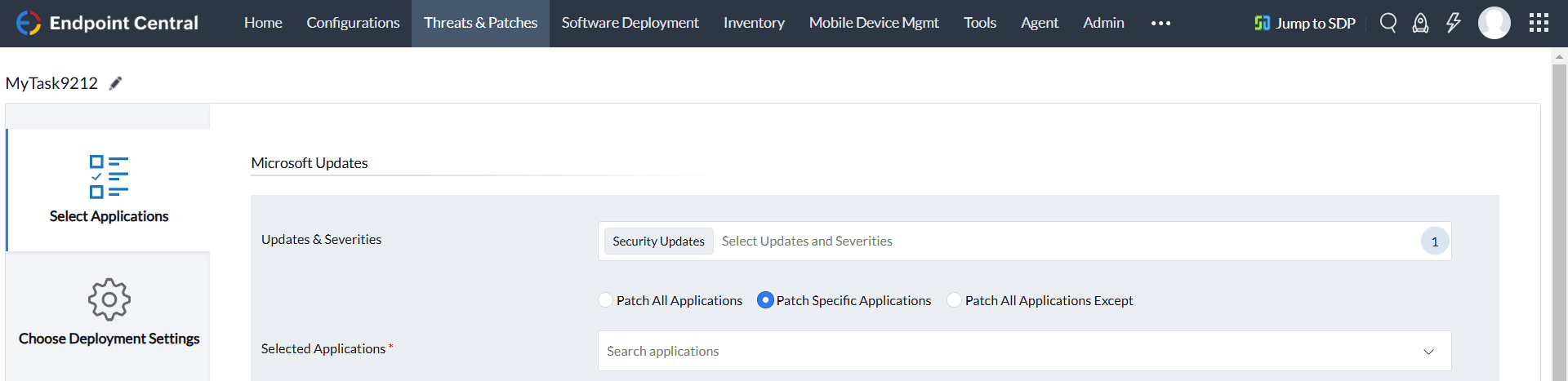 Select Applications