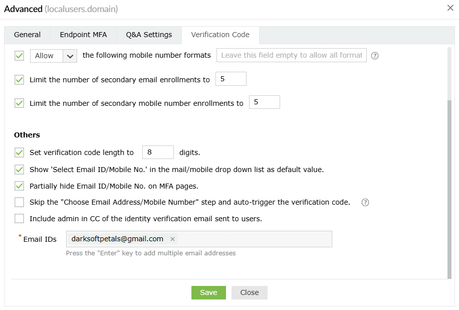 Overview of other advanced settings in ADSelfService Plus