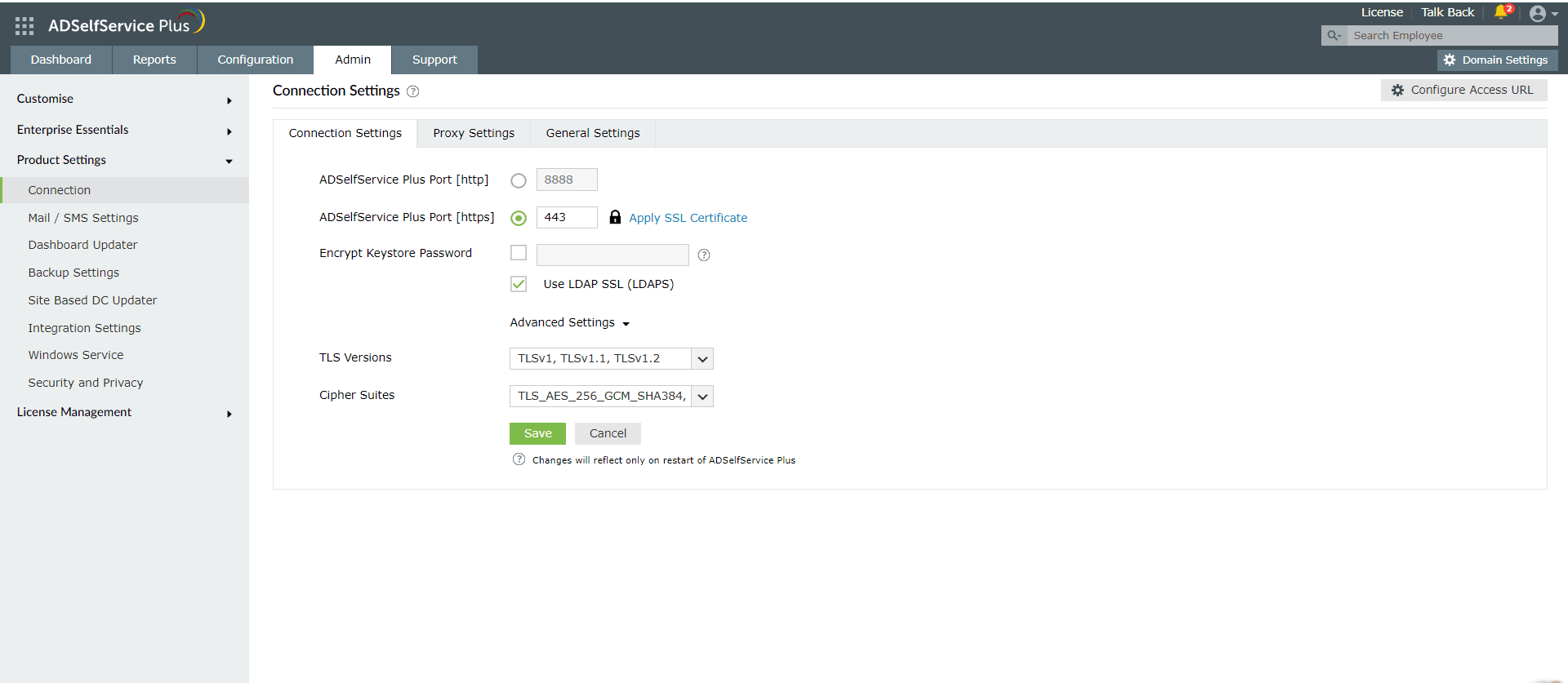 SSL SETTINGS