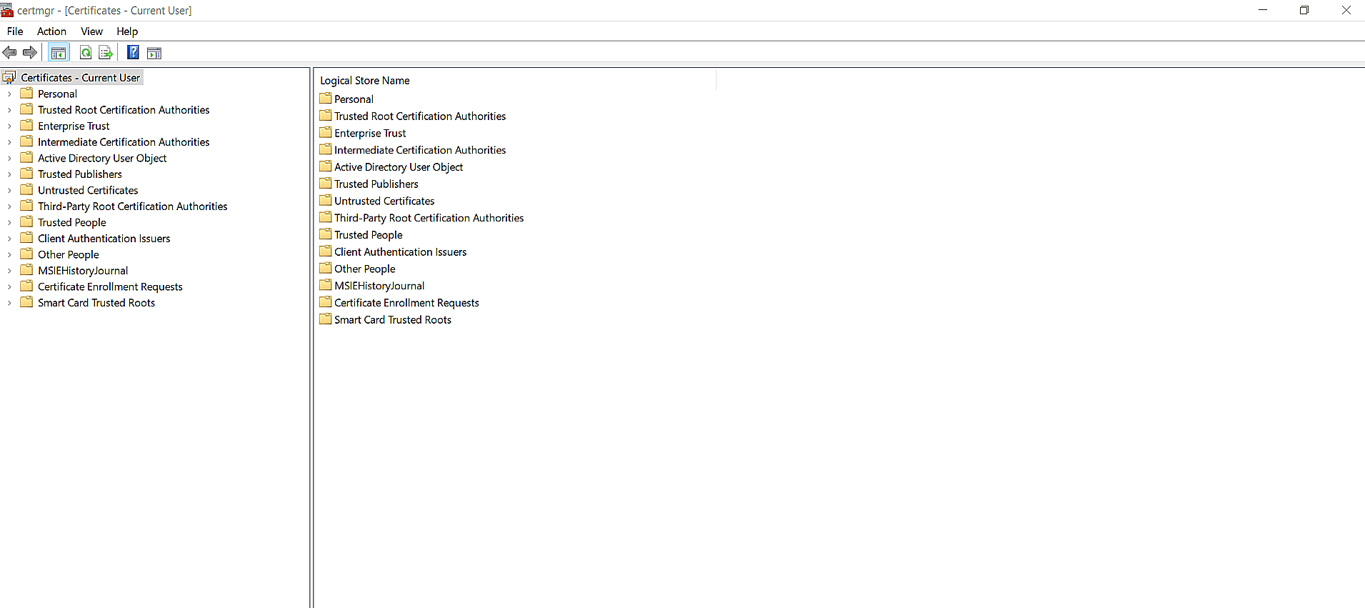 Certificate management console